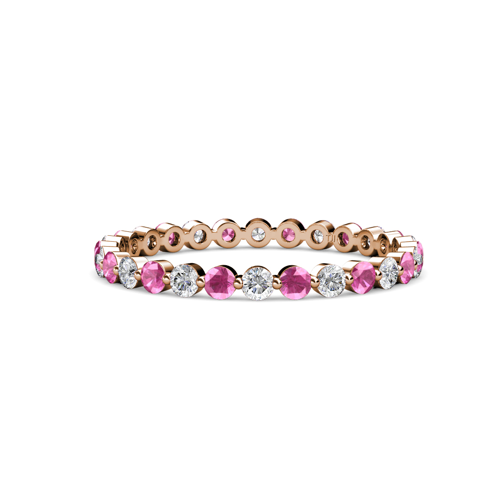 Valerie 0.75 ctw Pink Sapphire and Diamond (2 mm) Women Eternity Band 